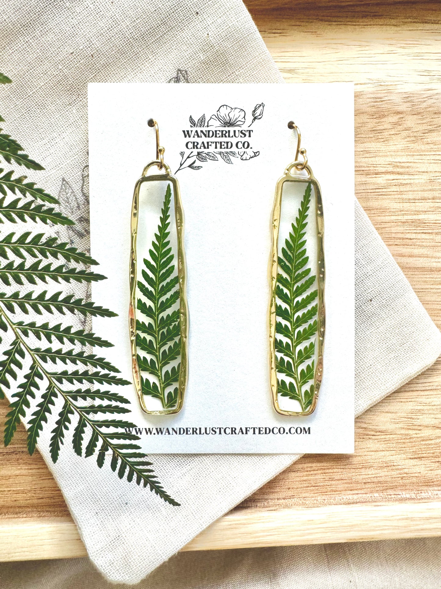 Large Fern Dangle Earrings